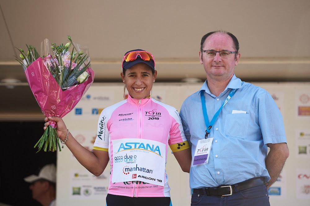 Arlenis Sierra leader del Tour Cycliste Féminin International de l'Ardèche 2018 dopo la seconda tappa