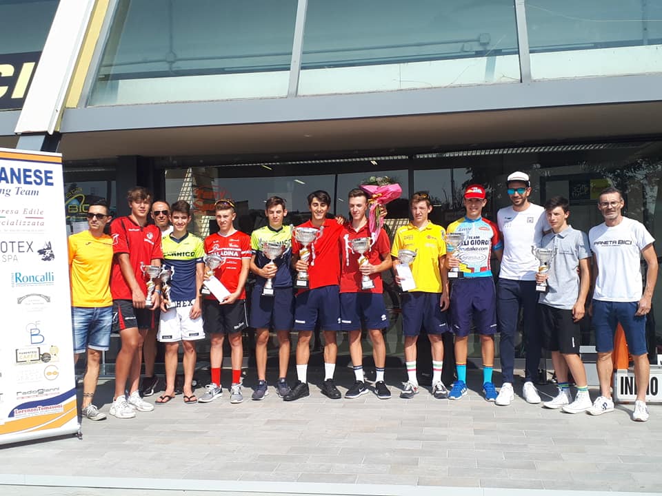 Il podio della gara Allievi di Romano