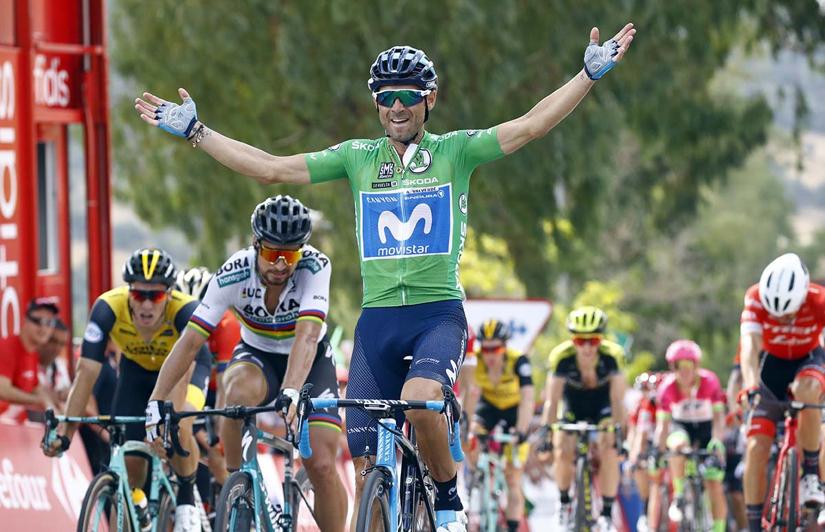 Alejandro Valverde vince l'ottava tappa della Vuelta a Espana