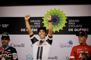Michael Matthews vince il Gp de Quebec 2018 (foto Véronique Lavoie)