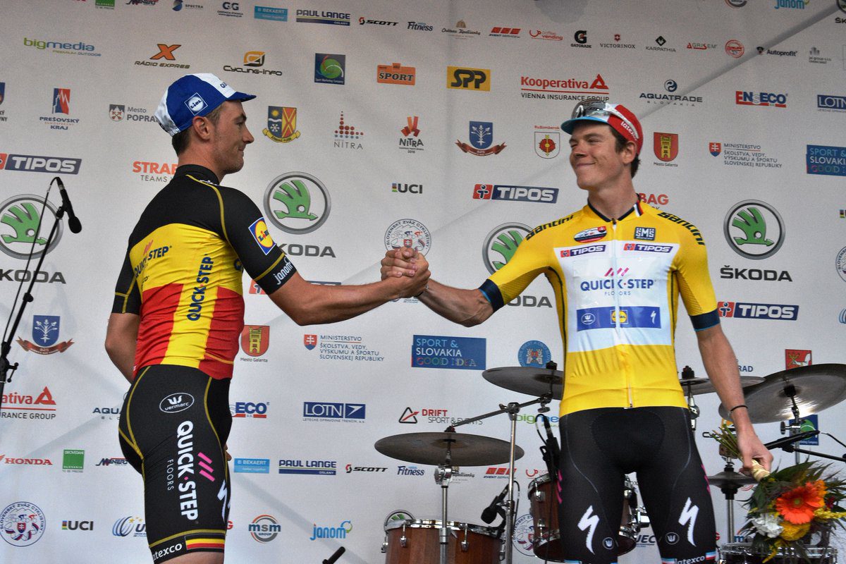 compagno Yves Lampaert, primo e secondo nel prologo del Tour de Slovaquie