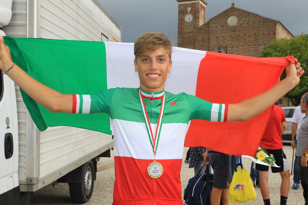 Lorenzo Germani campione Italiano a cronometro Allievi a Villadose