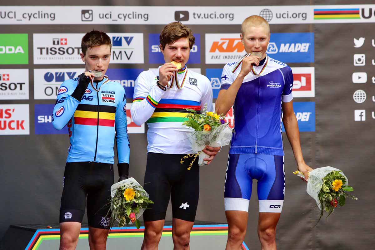 Il podio del Campionato del Mondo Under 23 Innsbruck 2018