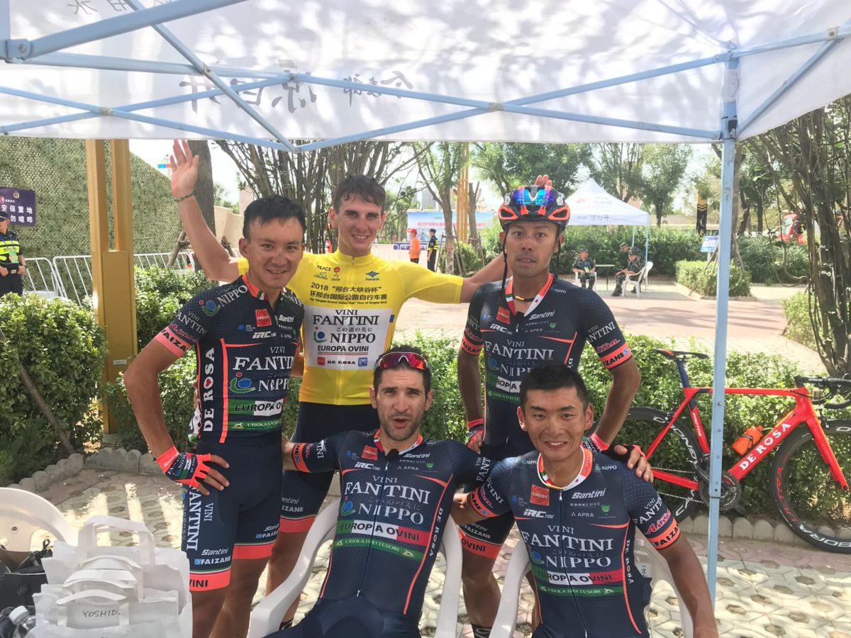 Festa Nippo Fantini per la vittoria di Damiano Cima del Tour of Xingtai