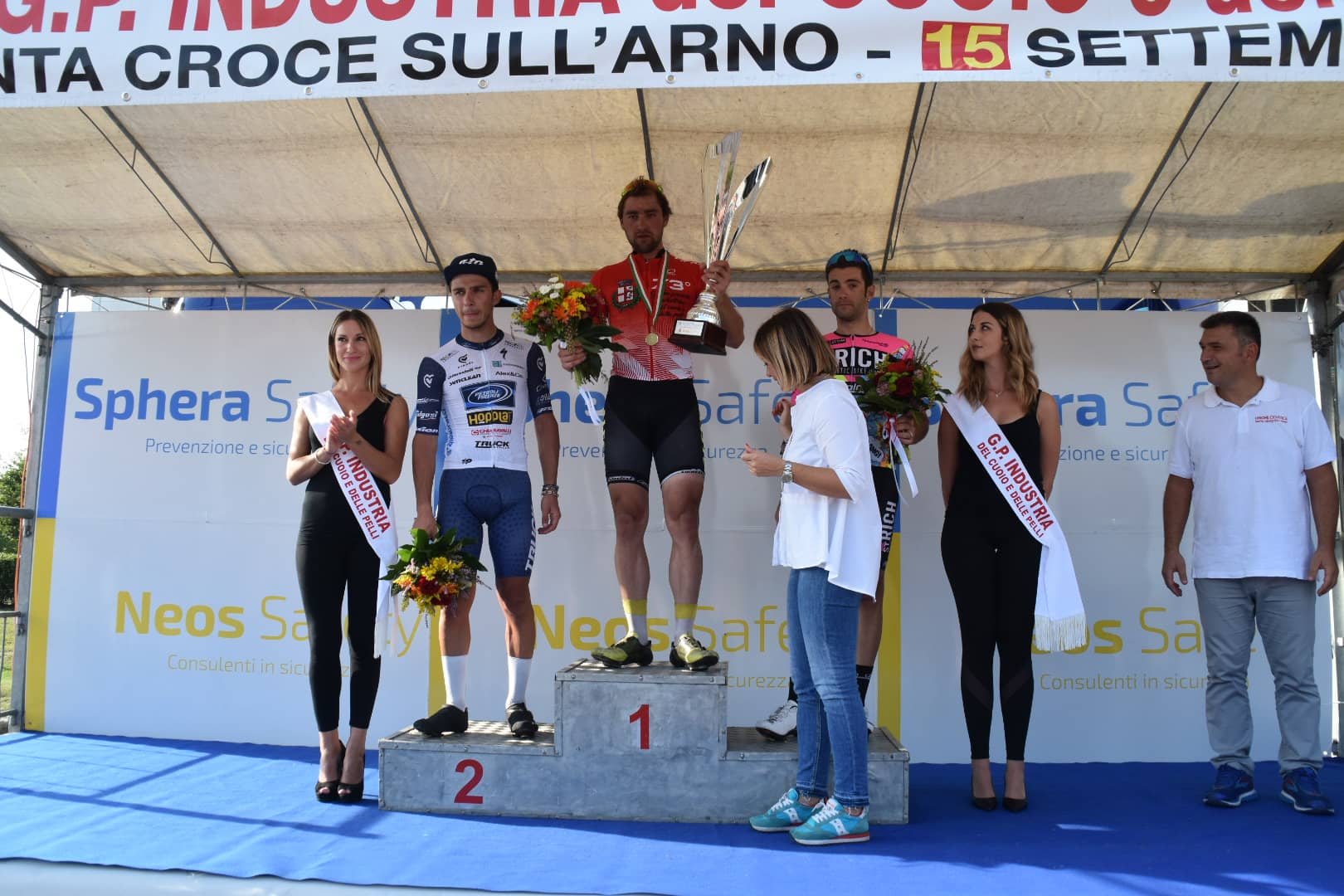 Il podio del Gp Cuoio e Pelli 2018