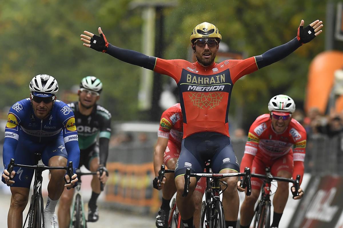 Sonny Colbrelli vince la 102esima edizione del Gran Piemonte (foto LaPresse - Ferrari / Alpozzi).