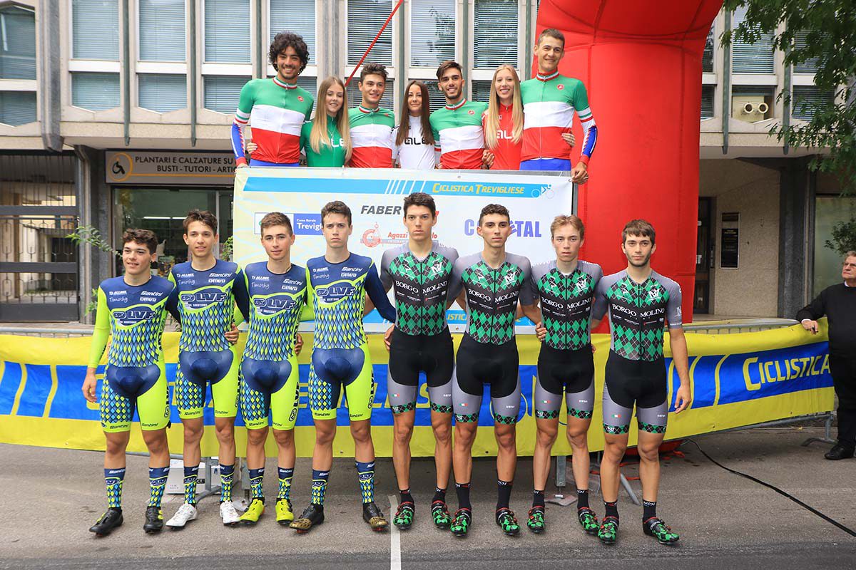 Il podio del Campionato Italiano Cronosquadre Juniores 2018