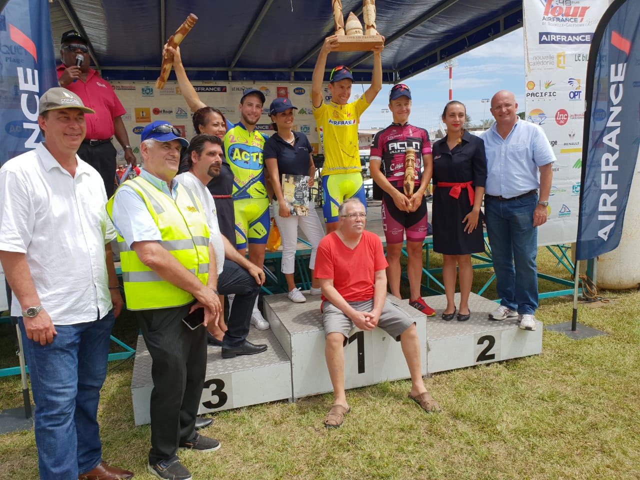 Il podio finale del Giro della Nuova Caledonia 2018