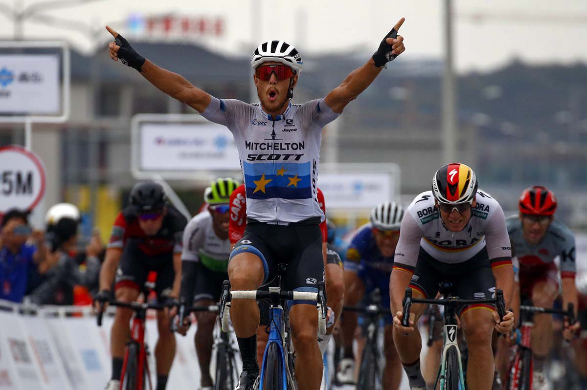 Matteo Trentin vincitore della quinta tappa del Tour of Guangxi