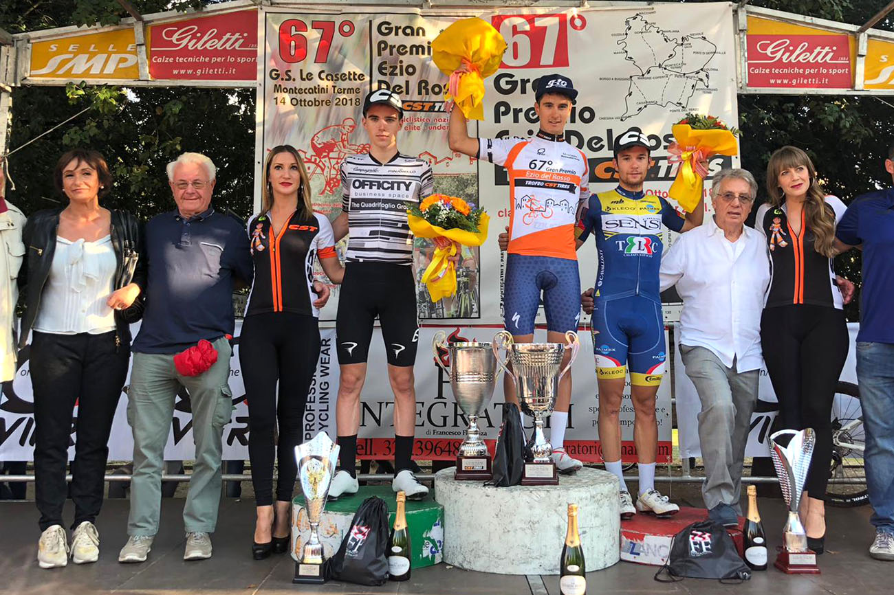 Il podio del Gp Ezio Del Rosso 2018