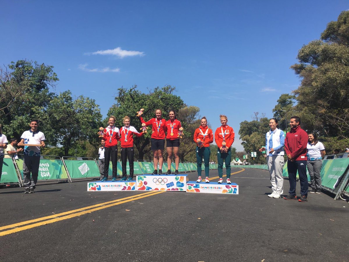 Il podio femminile dei Giochi Olimpici Giovanili Buenos Aires 2018