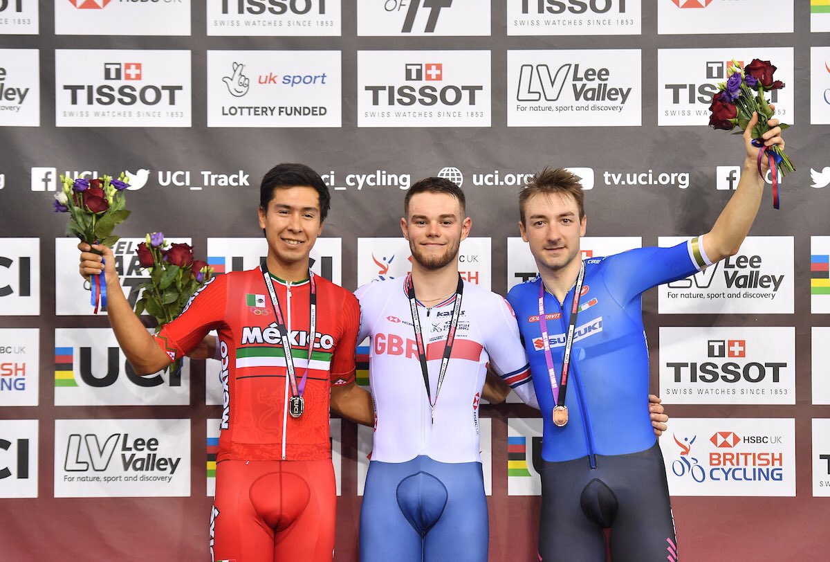 Viviani sul podio dell'Omnium a Londra