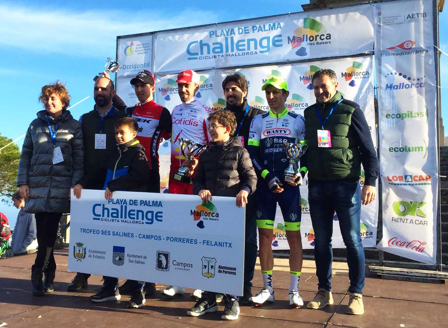 Il podio del Trofeo Ses Salines, Campos, Porreres, Felanitx