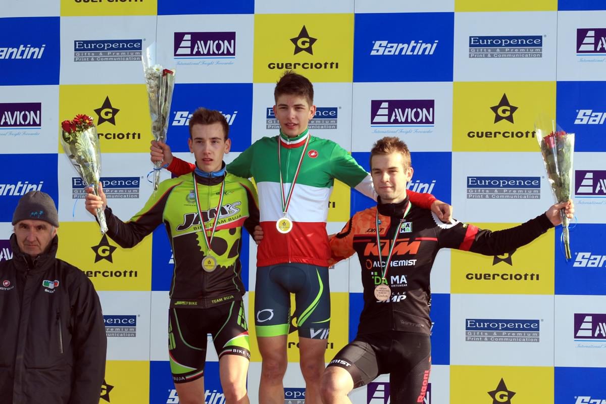 Il podio del Campionato Italiano Ciclocross Juniores