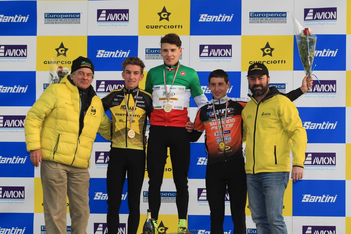 Il podio del Campionato Italiano Ciclocross Under 23