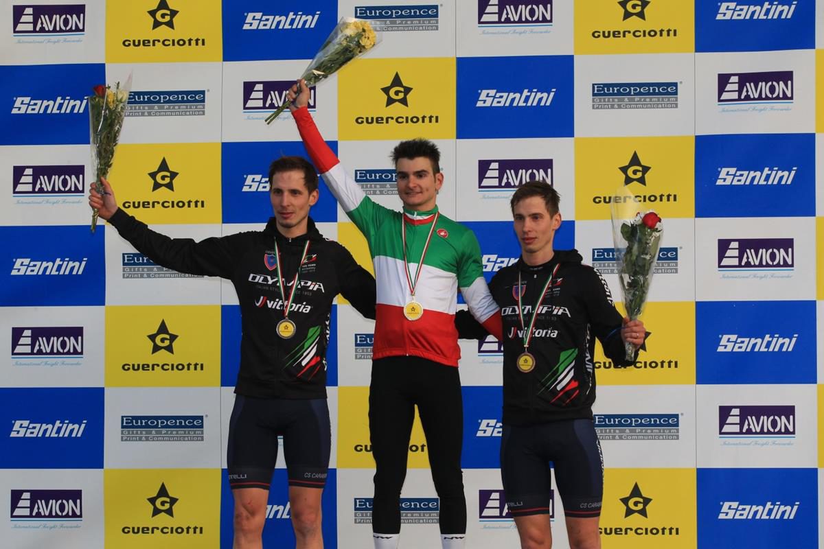 Il podio del Campionato Italiano Ciclocross Elite