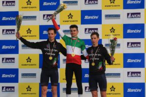 Il podio del Campionato Italiano Ciclocross Elite