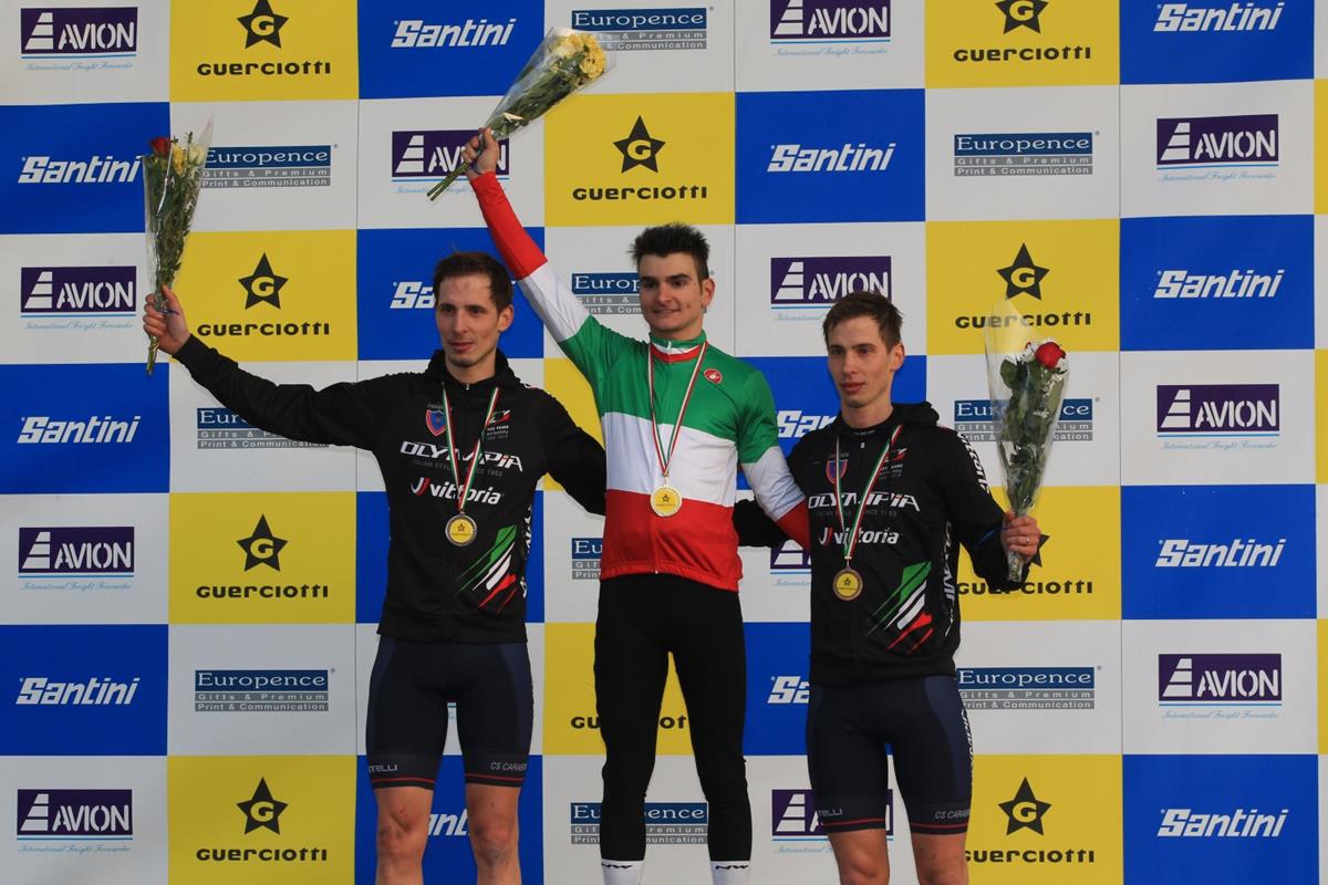 Il podio del Campionato Italiano Ciclocross Elite