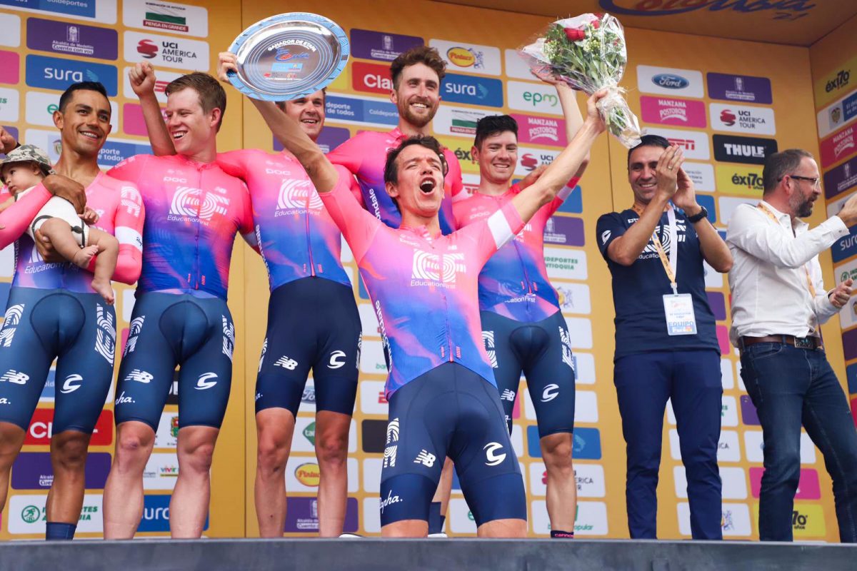 La EF Education First di Rigoberto Uran vince la cronosquadre, prima tappa del Tour Colombia 2019