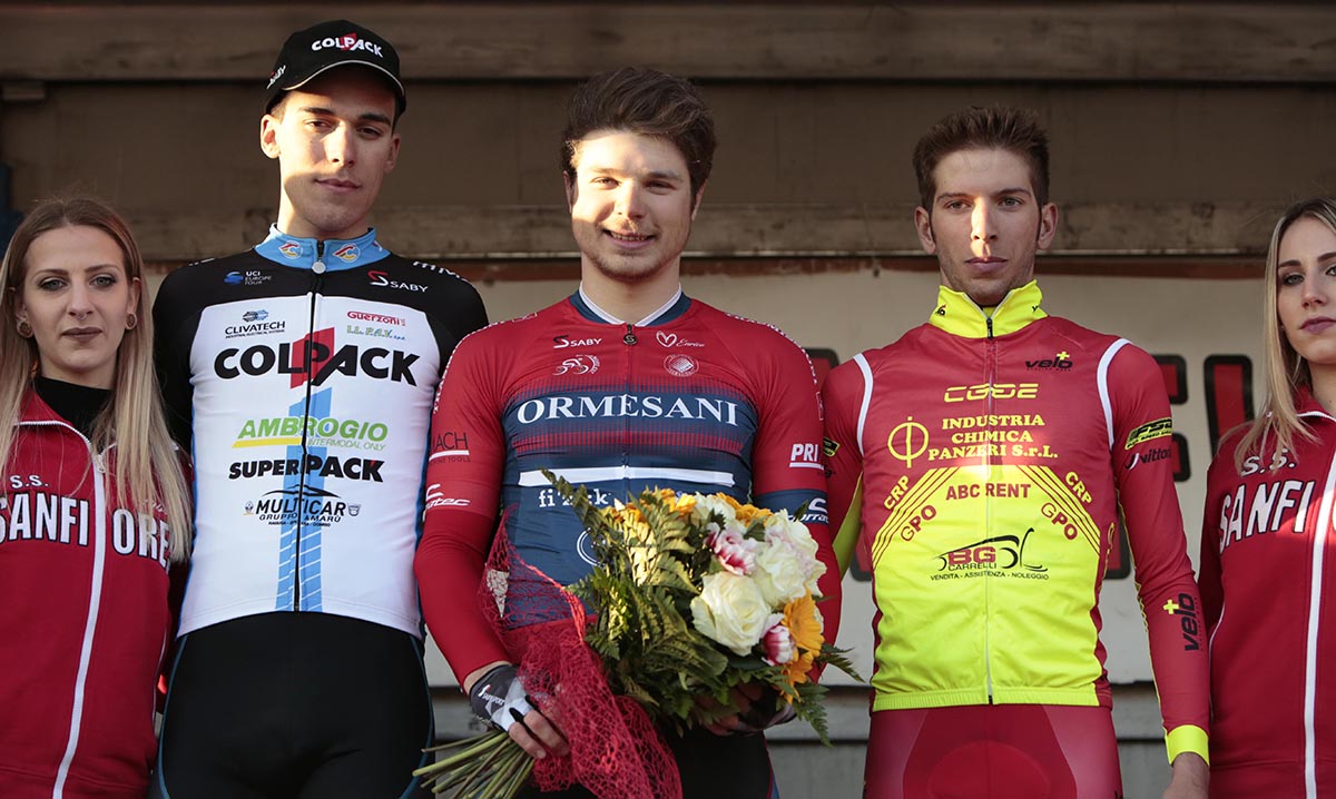 Il podio del Gp De Nardi 2019 a Castello Roganzuolo