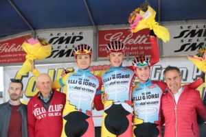 Il podio del Gp Colli Marignanesi 2019 (foto Stefano Ballandi)