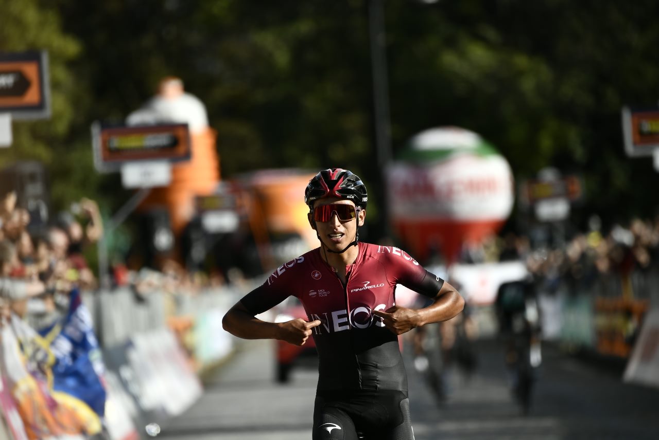 Egan Bernal vince il GranPiemonte 2019 (foto LaPresse)