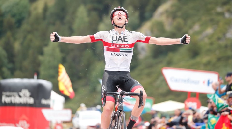 Tadej Pogacar vince la nona tappa della Vuelta a Espana 2019 (foto foto Unipublic - Photogomez Sport)