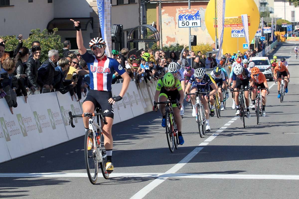 L'americana Megan Jastrab vince a Cittiglio il 7° Trofeo Da Moreno (foto Fabiano Ghilardi)