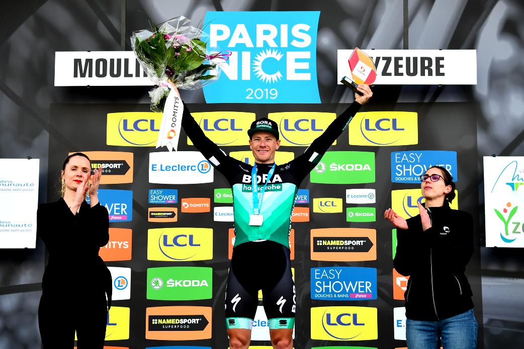 Sam Bennett vincitore della terza tappa della Parigi-Nizza 2019 (foto A.S.O.)