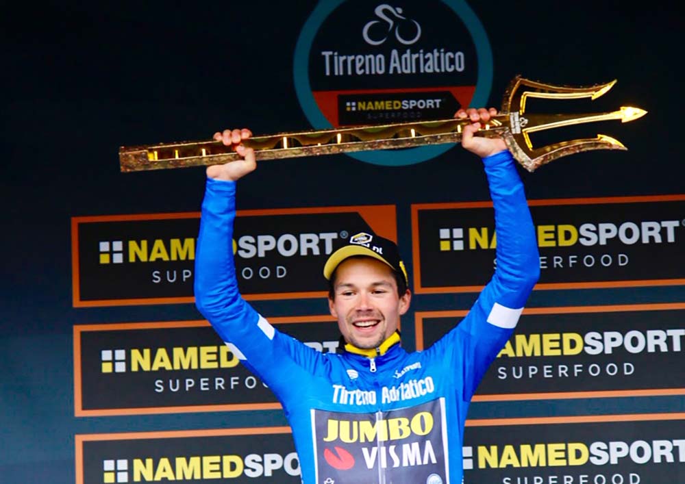 Primoz Roglic vince la Tirreno-Adriatico 2019 (foto Photobicicailotto)
