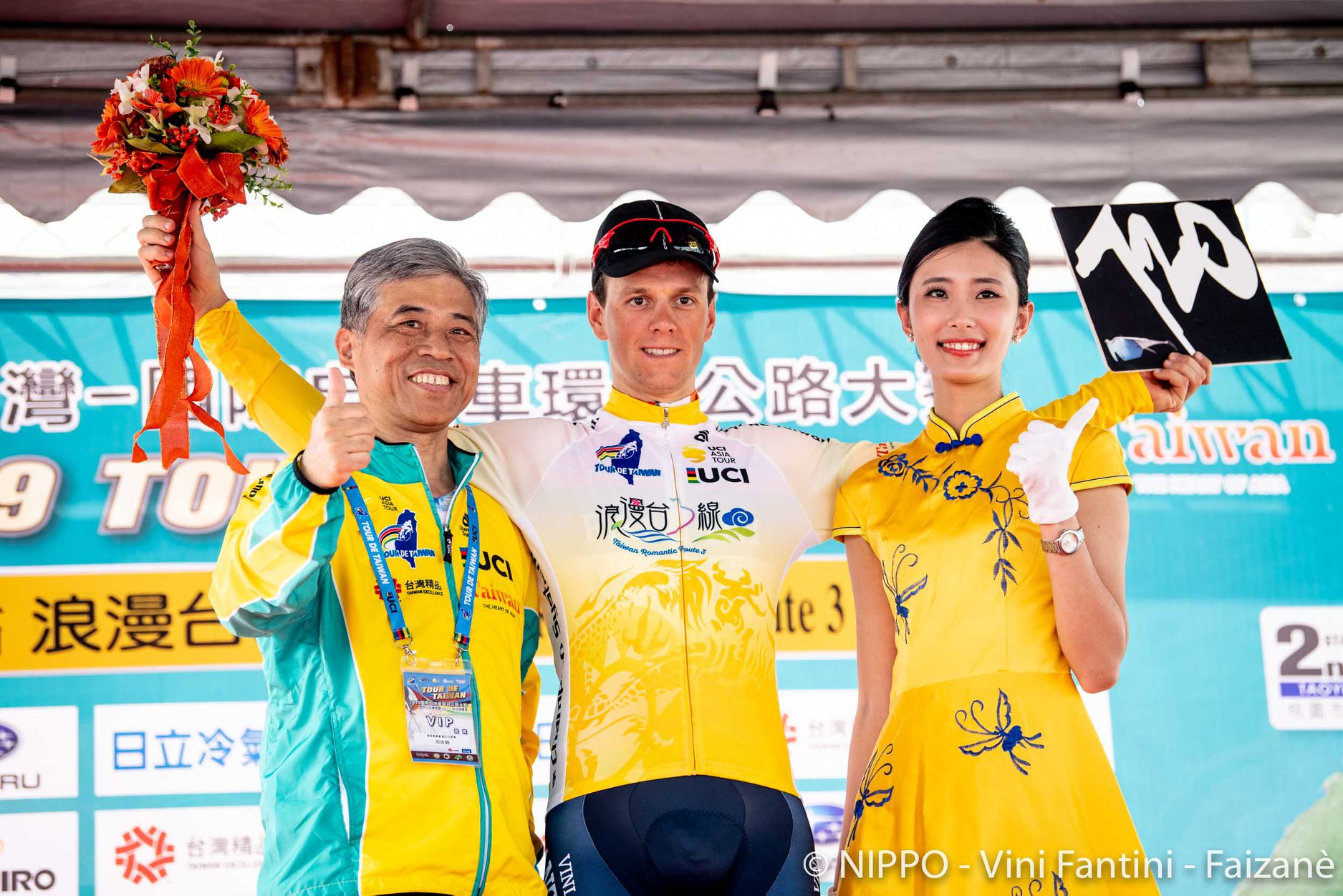 Giovanni Lonardi leader del Tour de Taiwan dopo la terza tappa