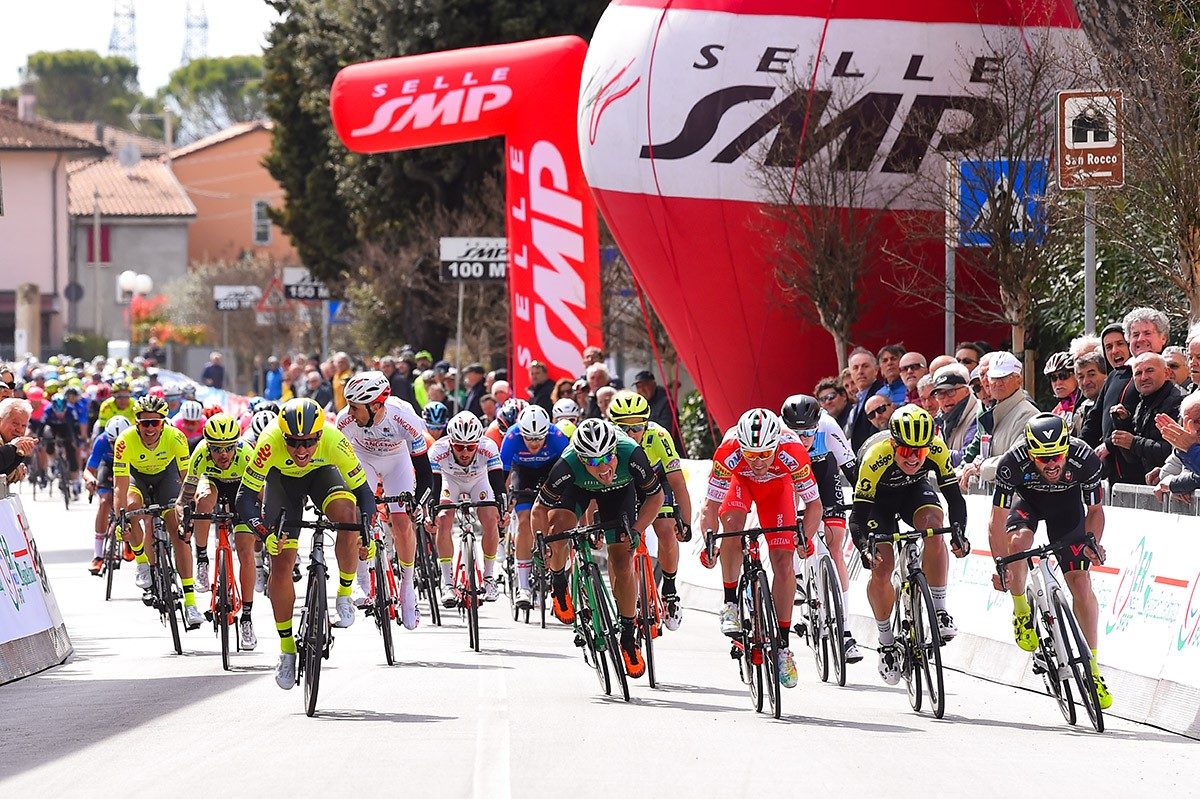 Emil Liepins vince la prima semitappa di apertura della Settimana Coppi e Bartali 2019