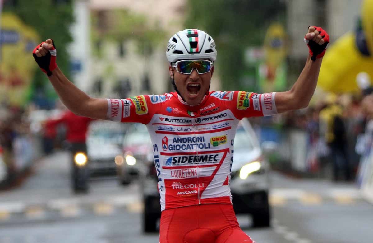 Fausto Masnada vince a Bolzano l'ultima tappa del Tour of the Alps (foto Photobicicailotto)