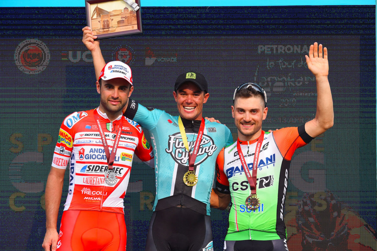 Il podio della terza tappa del Tour De Langkawi 2019 (foto BettiniPhoto)