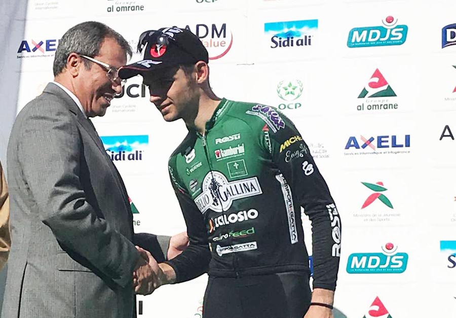 Stefano Gandin vincitore della quarta tappa del Giro del Marocco