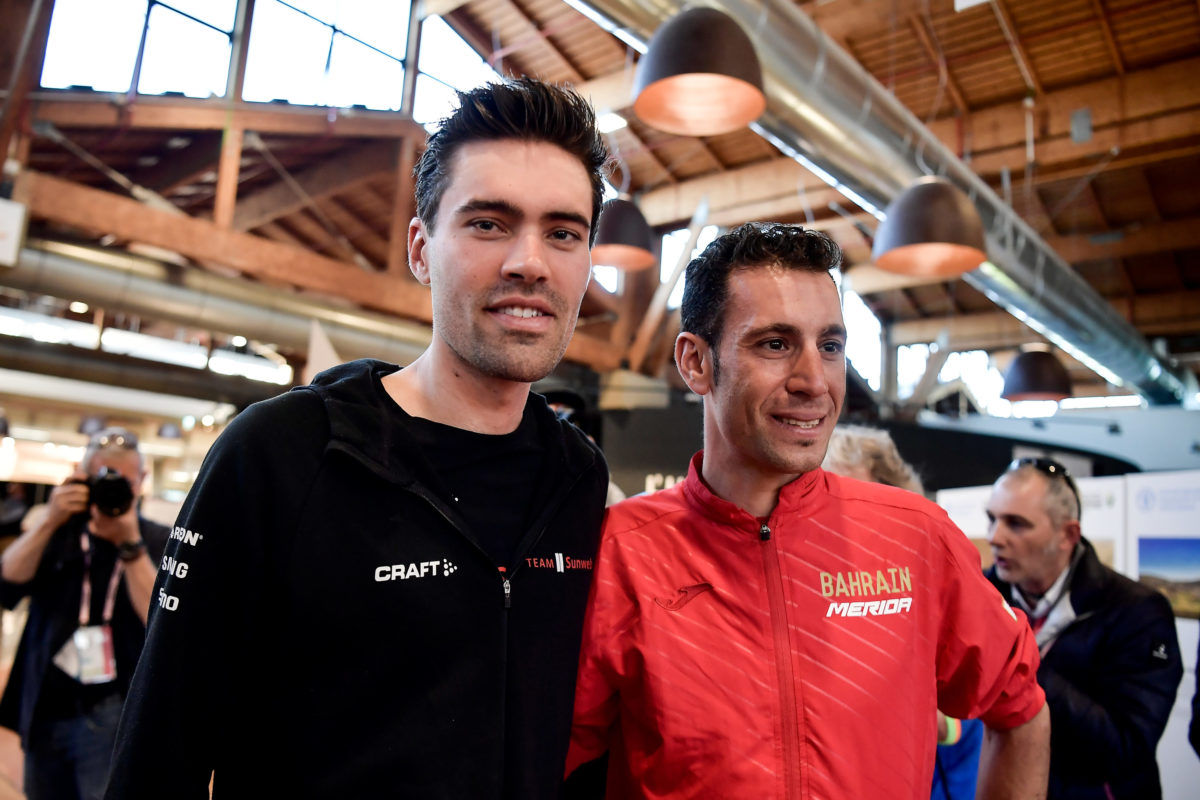 Tom Dumoulin e Vincenzo Nibali (foto La Presse)