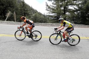 Katie Hall e Anna van der Breggen in azione nella seconda tappa del Tour of California (foto Getty Images)