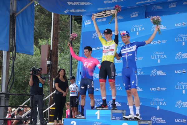 Il podio finale del Tour of California 2019