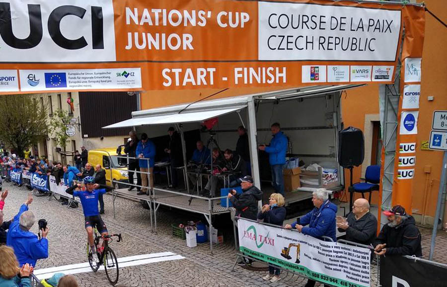 Antonio Tiberi vince la terza tappa della Corsa della Pace 2019