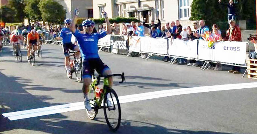 Tomas Trainini vince la seconda semitappa della seconda tappa della Corsa della Pace Juniores