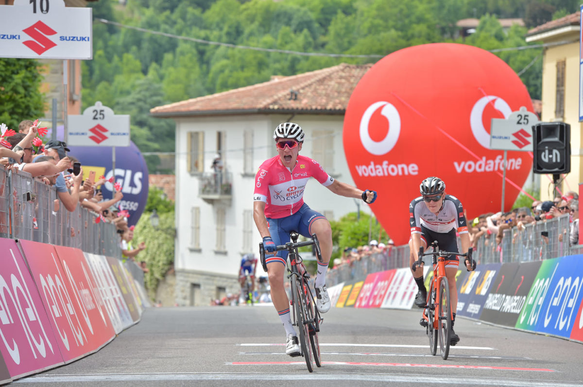 Ethan Hayter vince la prima tappa del Giro d'Italia U23 2019 (foto Isolapress)