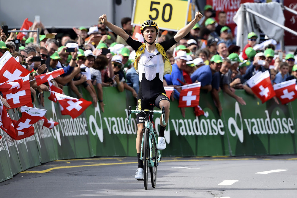 Antwan Tolhoek vince la sesta tappa del Tour de Suisse 2019 (foto BettiniPhoto)