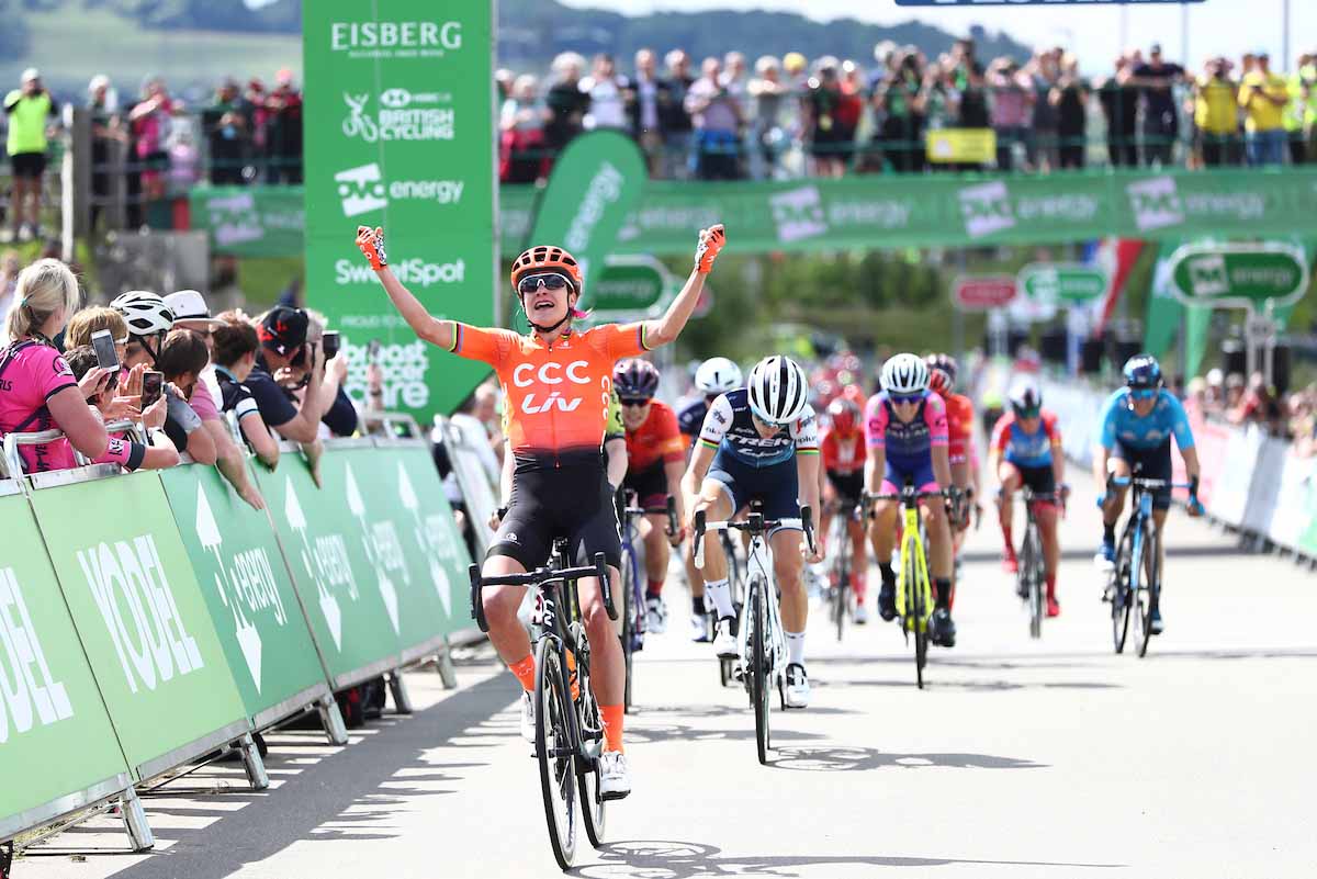 Marianne Vos vince la seconda tappa dell'OVO Energy Women's Tour of Britain (foto SWpix)