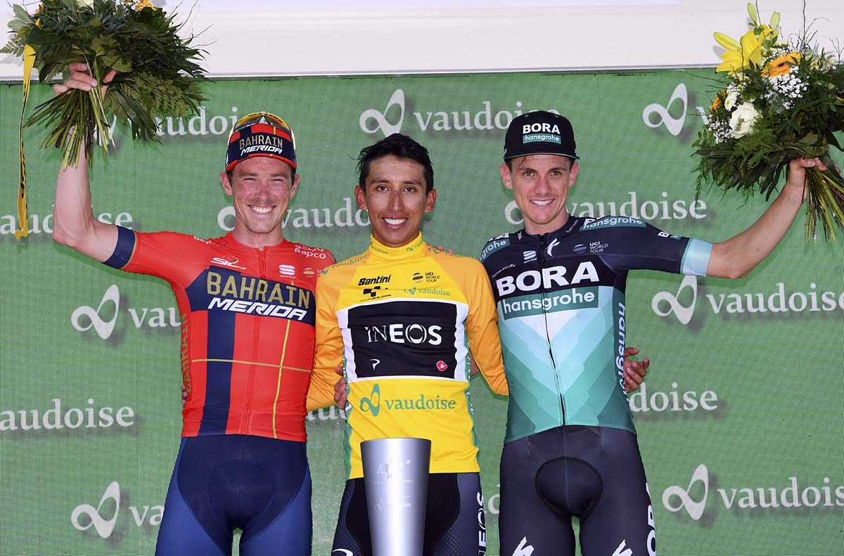 Il podio finale del Tour de Suisse 2019 (foto BettiniPhoto)