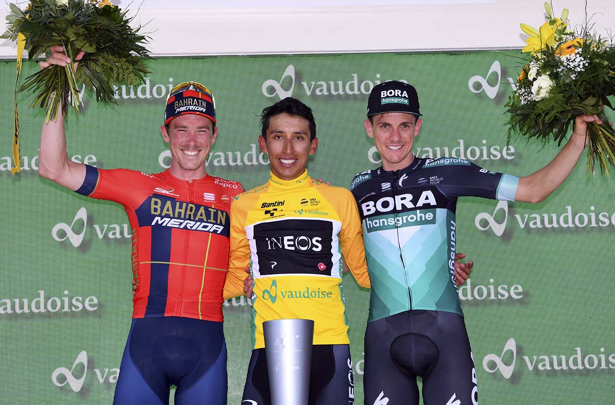 Il podio finale del Tour de Suisse 2019 (foto BettiniPhoto)