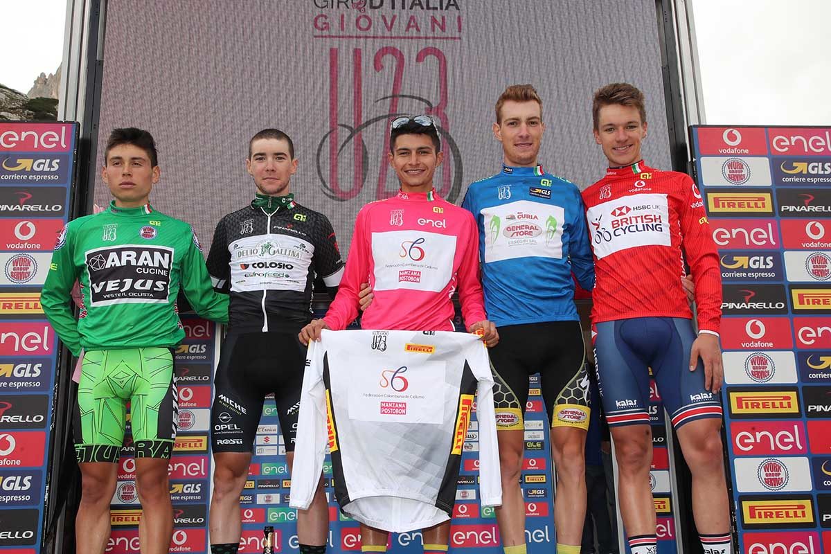 Tutte le maglie finali del Giro d'Italia Under 23 2019 (foto Isolapress)