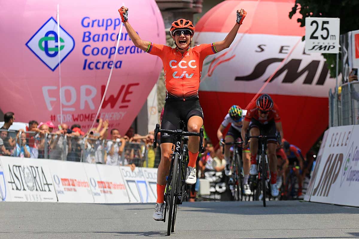 Marianne Vos vince la seconda tappa del Giro Rosa 2019 (foto F.Ossola)