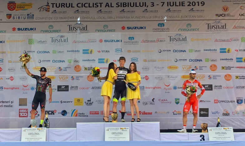 Il podio del prologo del Sibiu Cycling Tour 2019