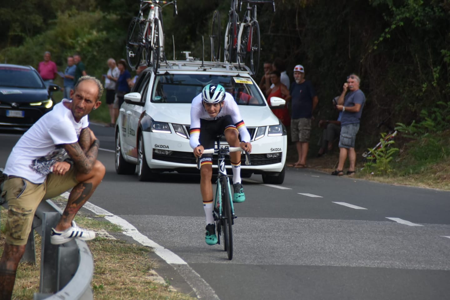 Marco Brenner in azione nella cronometro del Giro della Lunigiana
