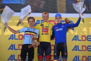 Il podio finale del Tour de l'Avenir 2019 (foto Tour de l’Avenir / Elisa Haumesser)